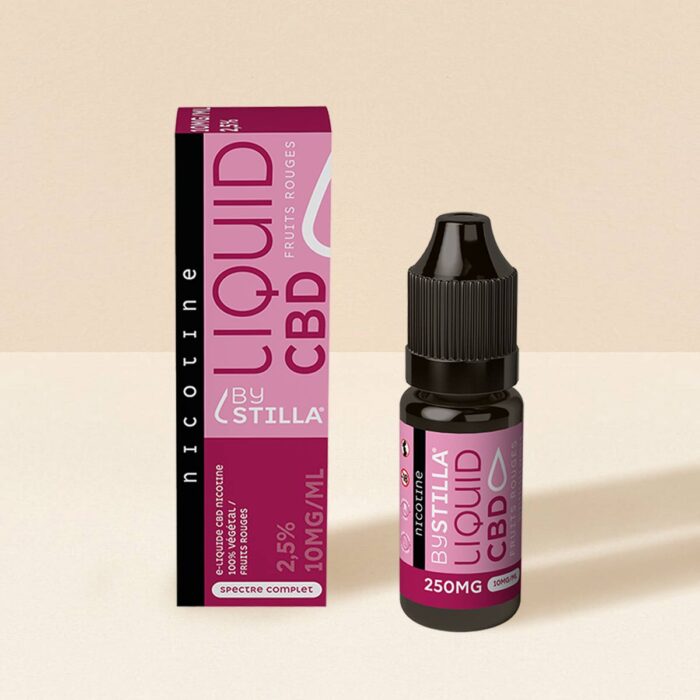 CBD nicotine Fruits Rouges flacon + boite