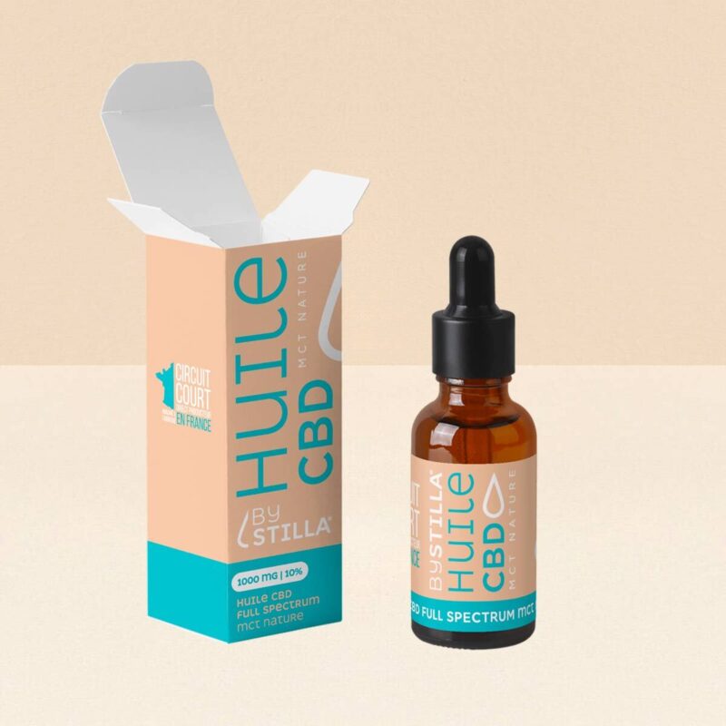 Huile CBD MCT nature flacon + boite